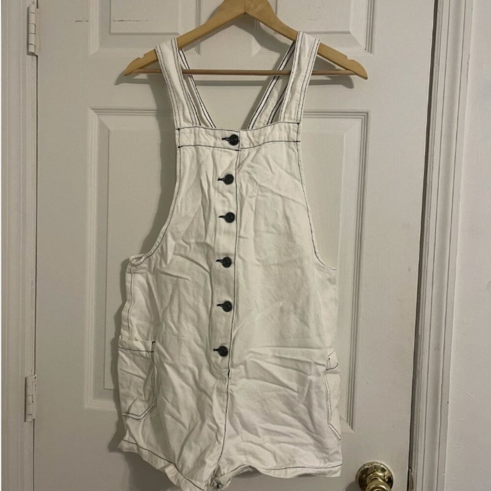 BDG Urban Outfitters White Denim Overalls - Size L - NEW without tags